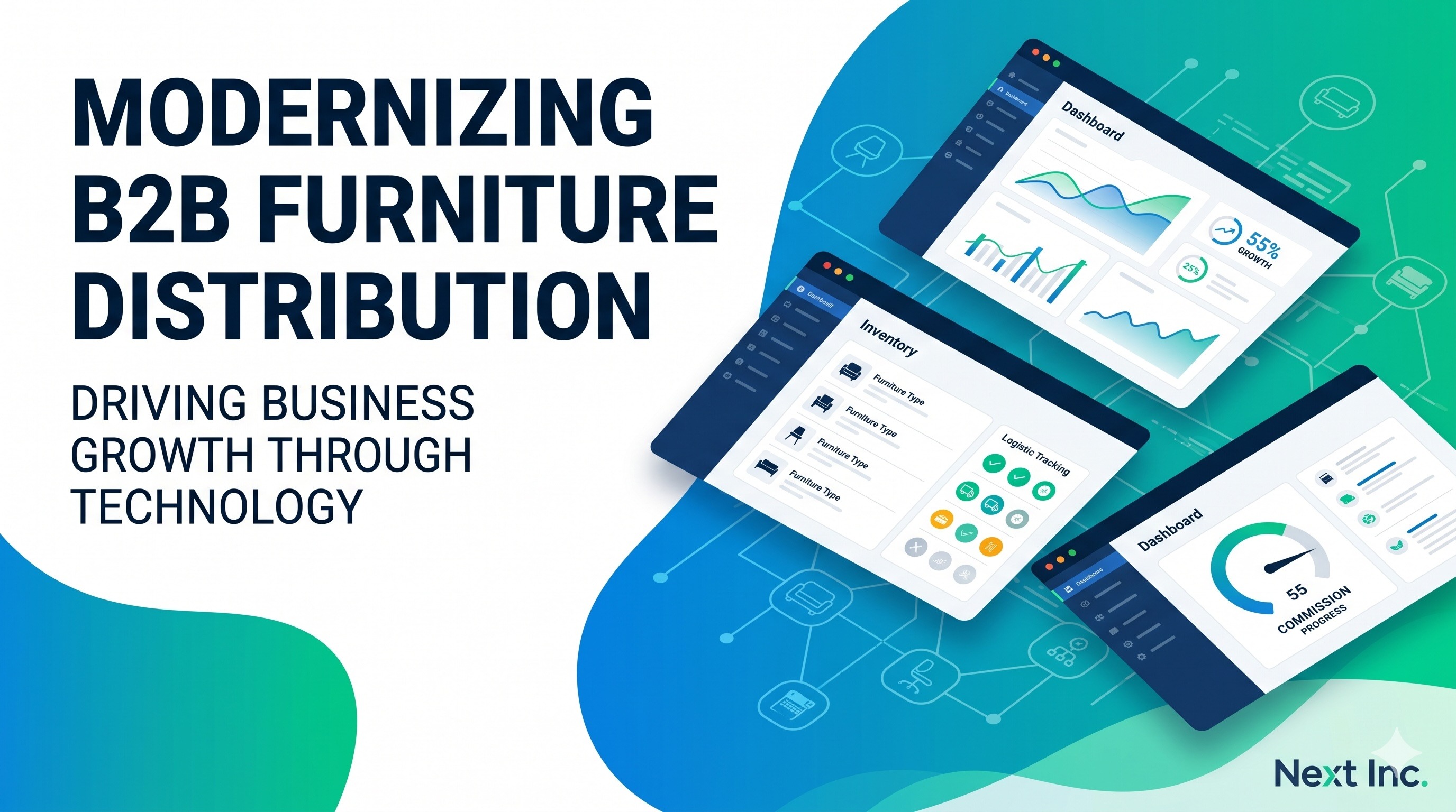 Next Inc. B2B Dealer Dashboard for furniture inventory tracking